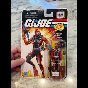 GI Joe 25th Anniversary Cartoon Cobra Enemy Diver Underwater Trooper MOSC Hasbro